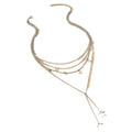 European and american cross-border necklace wholesale: niche, high-end jewelry, light luxury alloy pendant necklaces, women's multi-layer choker accessories