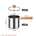 304 stainless steel deep fryer - compact home fryer for small fried foods, skewers, and more - includes filter screen - induction cooker compatible - mini, fuel-efficient fryer