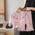 Girls' knit cardigan and sweater set - new autumn  collection - two-piece outfit for little girls