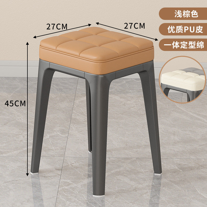 Modern minimalist plastic stool -  new arrival chair - dining chair - light luxury high-end feel - home use - small apartment dining table chair