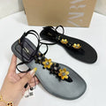 Summernew arrival cross-border internet celebrity colored diamond women's fashionthick sole flip-flop sandals women's beach outwearin stock