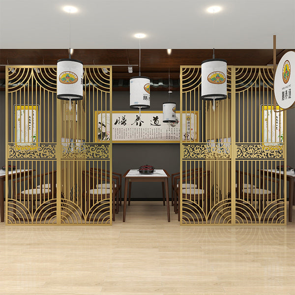 New Chinese restaurant, booth, private room, screen, hot pot restaurant, barbecue restaurant, teahouse hotel, private room, wrought iron partition
