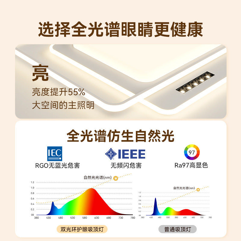 Cream wind living room main light modern simple atmosphere whole house lighting package 2025 new dining room bedroom ceiling light