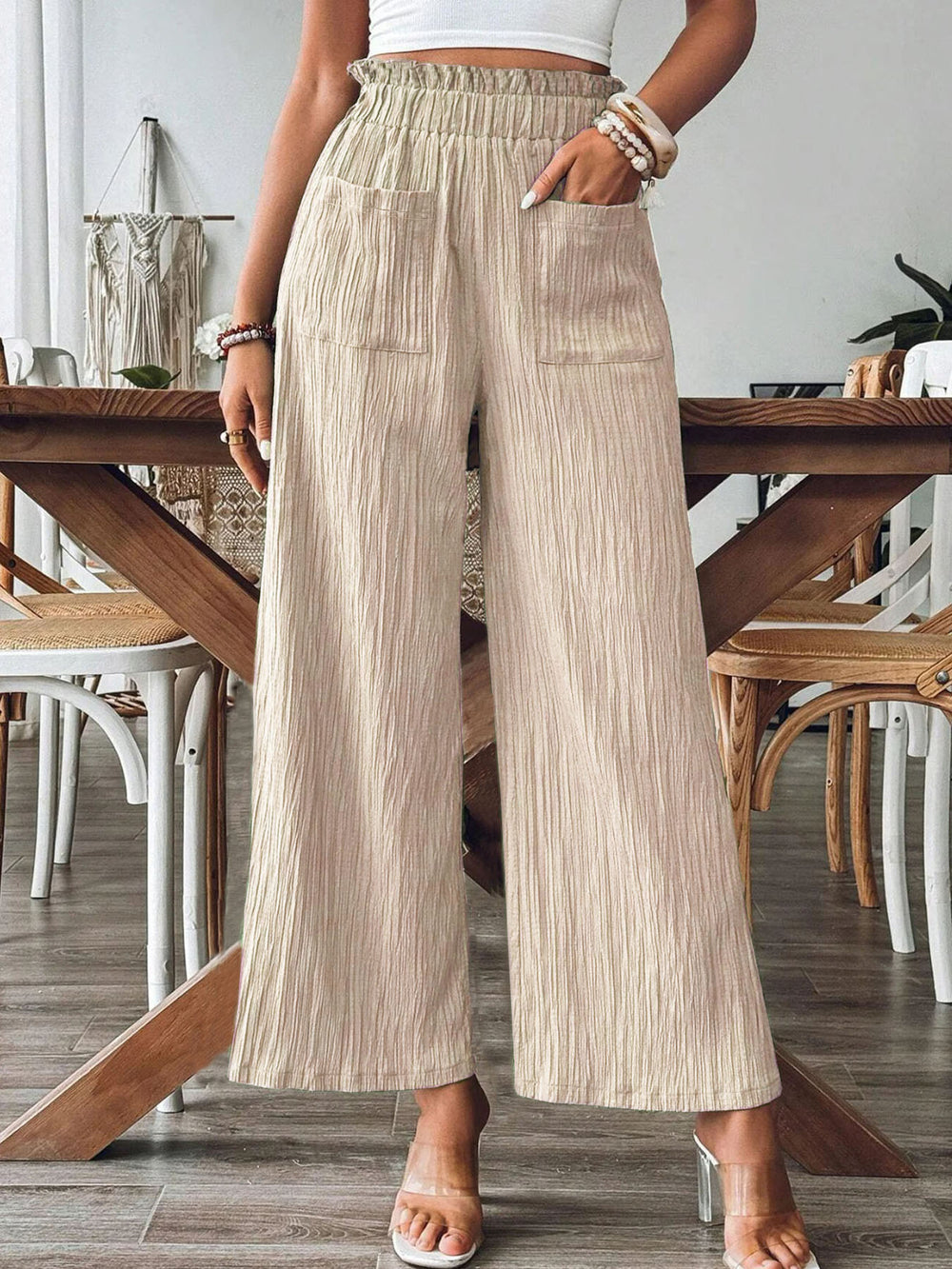 european and american cross-border foreign trade women's clothing independent station shein   pure colorcasualstraight-leg pants