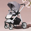 Tianrui baby stroller can sit or lie down, high view foldable lightweight baby stroller, two-way push stroller
