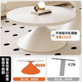 Carbon steel round coffee table - living room, home, small apartment,  new minimalist mid-century modern simple small round table