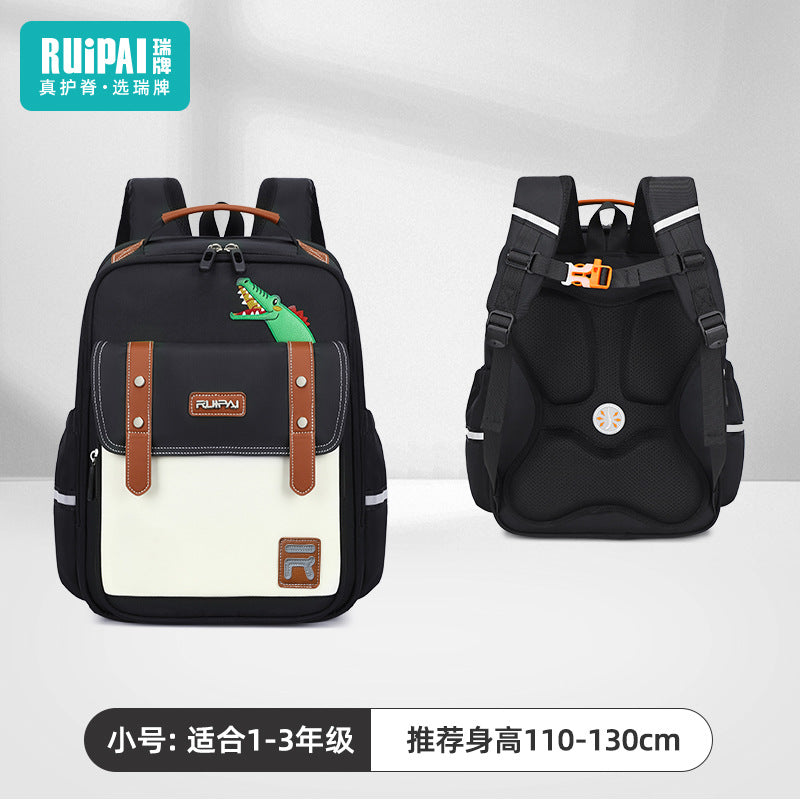 Rui brand new children's schoolbag spine protection to reduce the burden of ultra-light primary school students 3rd to 6th grade boys and girls cloud schoolbag