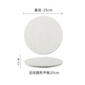 10inch round flat plate-glossy white