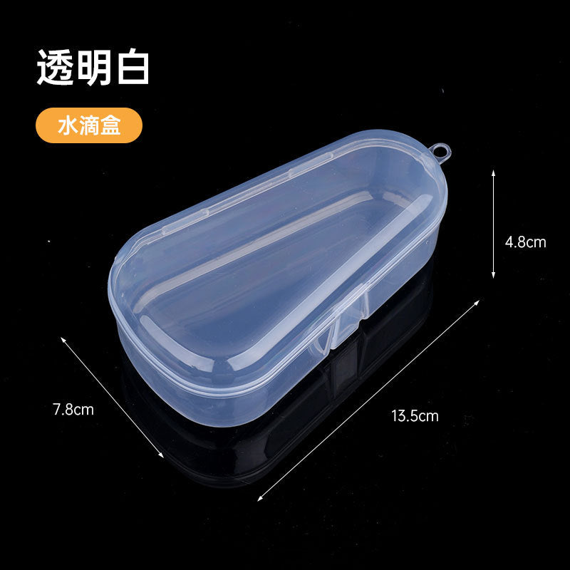 Baby teething glue storage box, water drop box, transparent plastic box, triangular fruit and vegetable music box.