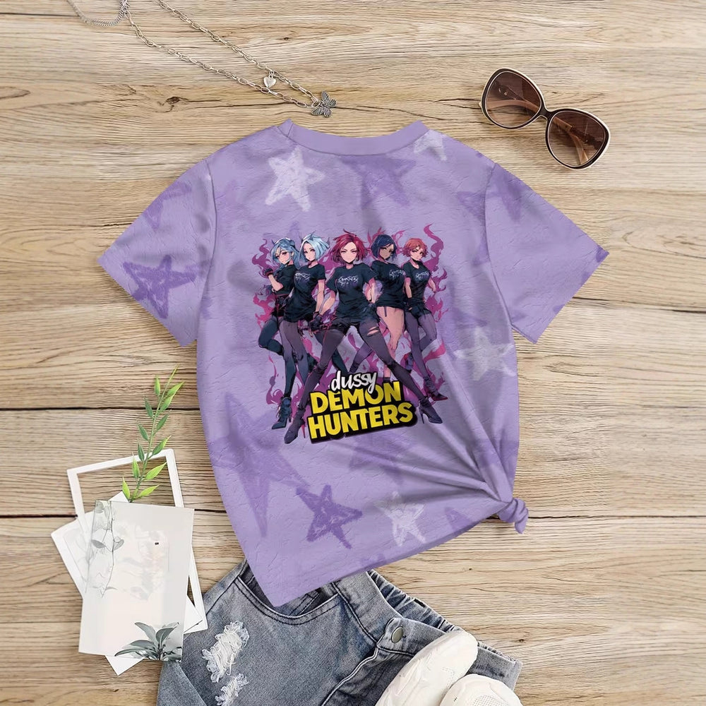 Witcher t-shirt, kpop 3d digital printing summer girlscasualfashion round neck short sleeve factory direct supply