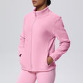 Fall and winternew arrival warm zipper sweatshirtoutwear outdoor casual running fitness fleece-linedheattech sports outwear women
