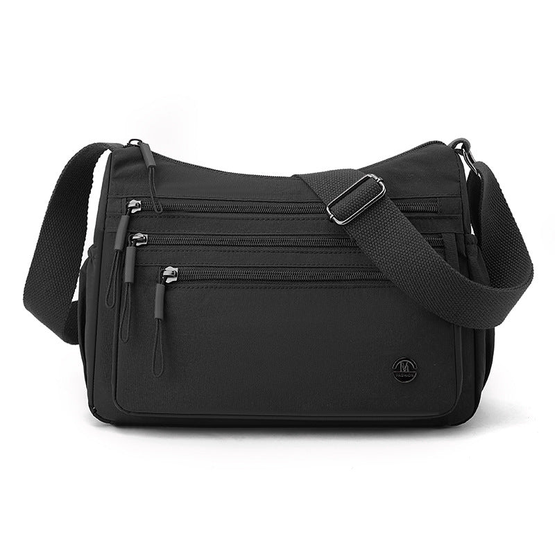 Foreign trade large-capacity casual women's bag 2025 new multi-compartment lightweight shoulder bag fashionable nylon simple messenger bag