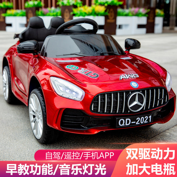 Children's electric car four-wheel stroller boys and girls baby battery car children can sit charging remote control toy car