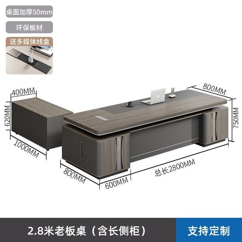Boss desk accessible luxuryclassy executive desk manager desk casual modern president office desk and chair combination