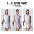 Summer lightweight tennis skirt set golf badminton outfit running fitness activewear jumpsuit high waist slimming