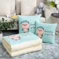 Dual-purpose pillow and quilt, advertising gift, air-conditioning quilt, office car nap pillow, side sleeping home cartoon