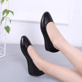 Live broadcast dropshipping soft leather soft bottom ladieswear shoes flatsabrasion resistantwaterproofbows work shoes micro business group purchase