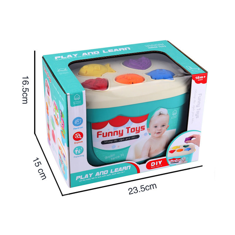 Cross-border  export stacking cup rainbow tower baby toy children's ring cup bath silicone stacking music