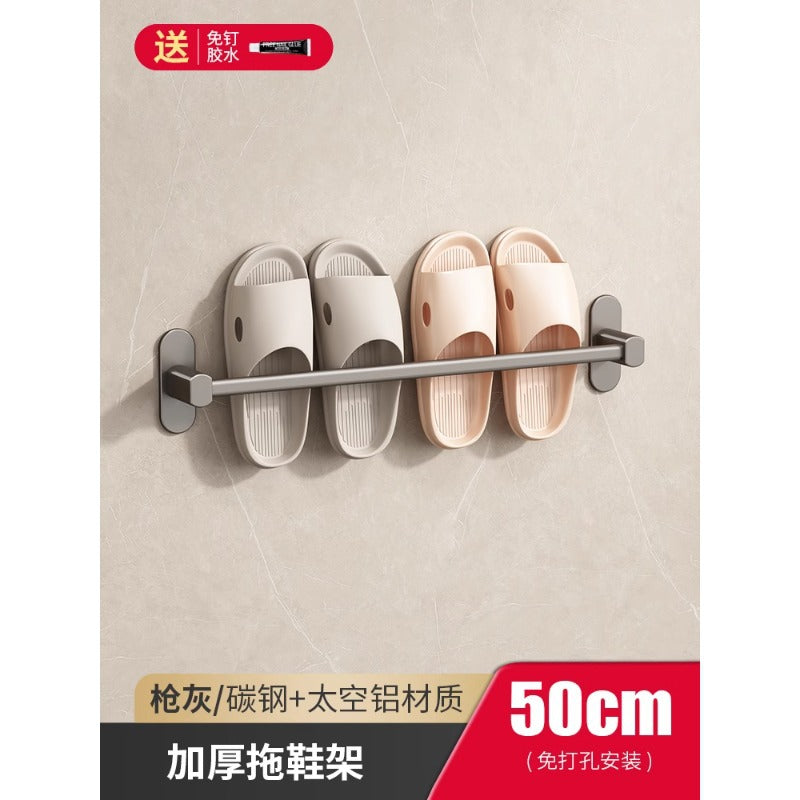 Bathroom slipper rack, punch-free bathroom storage rack, shoe storage handy gadget, toilet wall hanging rack, drain rack