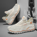 2026 summer breathable mesh men's lightweight running shoes, hollow-out athletic casual dad shoes, soft sole versatile trendy style