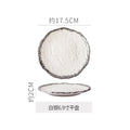 White 7inch plate-silver
