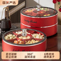 High-style dried fruit platter, perfect for housewarmings, weddings, chinese new year, and everyday use. ideal for home living rooms, this dried fruit storage box also works great as a snack and candy container