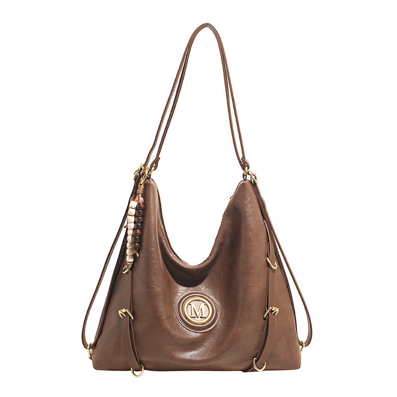 Trendy large capacity multifunctional backpack for women, 2025 autumn collection, versatile commuter shoulder bag, minimalist crossbody bag