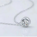 S925 silver clavicle chain pure pendant with chain european and american live broadcast hot-selling moissanite necklace accessible luxury high-end