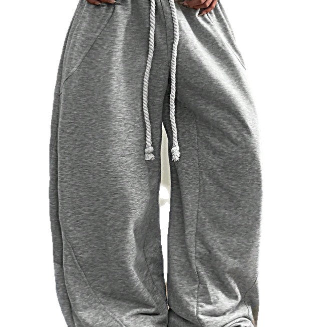 trendy brand women's casual pants -  autumn loose wide-leg flowy versatile trousers