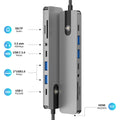 8-in-1 type-c docking station with 4k@60hz display, usb 3.1 hub, and multi-function converter