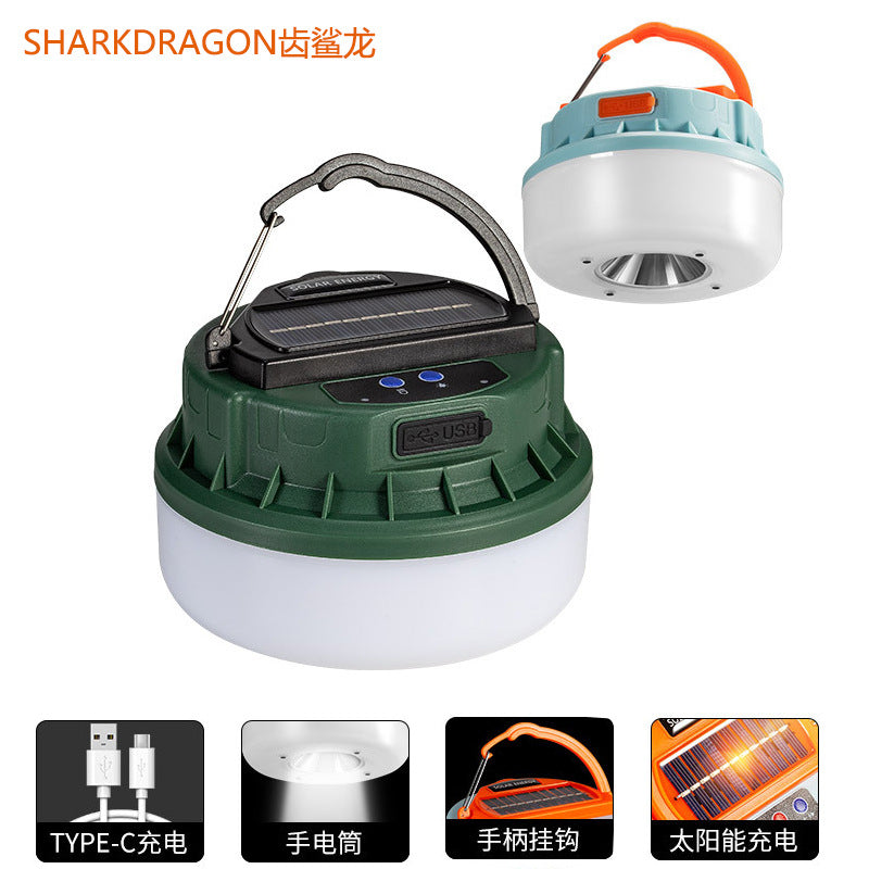 Cross-border new LED bulb light, solar charging lighting, emergency light with Bluetooth audio outdoor camping light