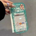 Suitable for iphone18 cartoon animal anti-fall mobile phone case apple 17promax transparent color heart cute hard case