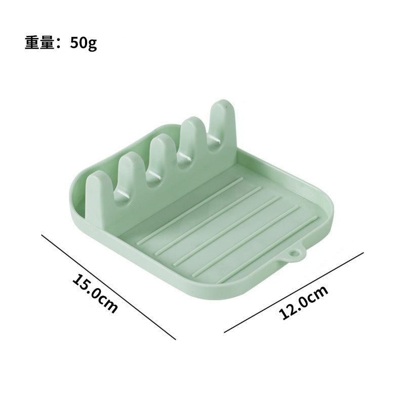kitchen drain multi-purpose pot lid rack kitchen utensil storage rack ppbottom base for chopsticks shovel spoon rack for home wholesale