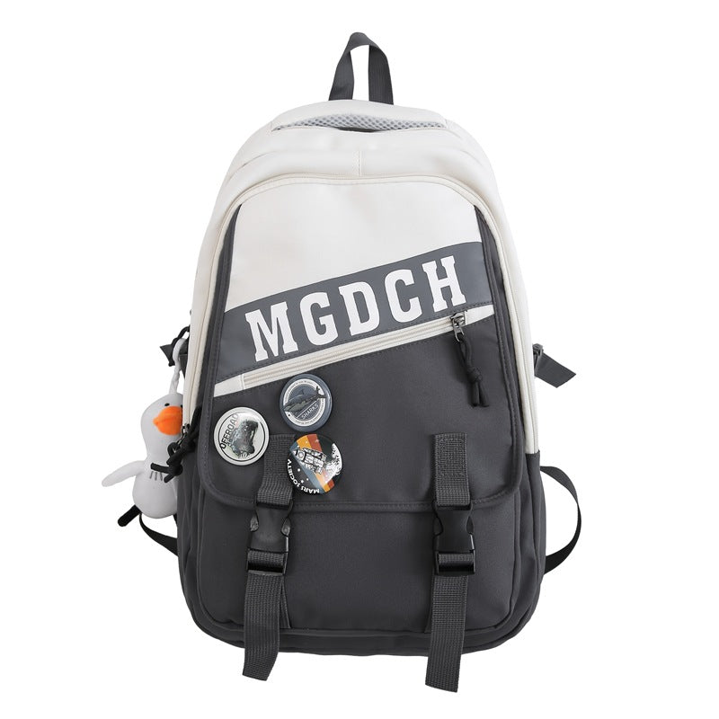 New large-capacity schoolbag female middle and high school students fashion trend backpack computer bag strong and durable backpack