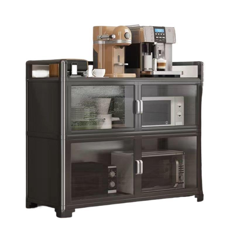 Cupboard, restaurant, kitchen cabinet, family multi-layer storage cabinet, sideboard, aluminum alloy storage rack, rental house stove