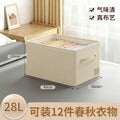 Fabric clothes storage box for wardrobe layering, clothes and pants organizer, cotton linen foldable storage basket for home use
