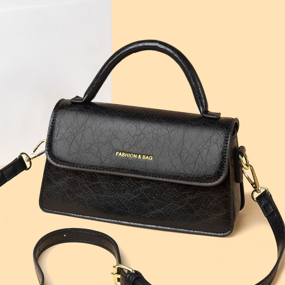 Exportretro small bag 2024new arrivaltrendyfashioneasiest for match shoulder crossbody bag texture women's satchel small square bag