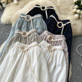 Retrowork clothing style high waistcasualloose pants women's summerlooseslimming lookdrapedtie backcasualpants relaxation