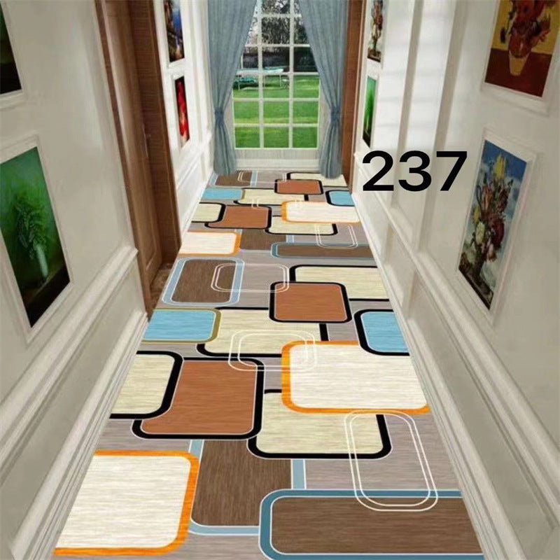 Minimalist modern 3d printed non-slip hallway carpet, hotel, mall, lobby, aisle floor mat roll, home use