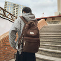 New trendy backpack - retro color scheme, large capacity, casual student backpack, perfect for class, unisex