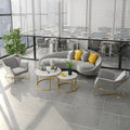 Nordic sales office reception curved double sofa office clothing store rest area furniture coffee table set