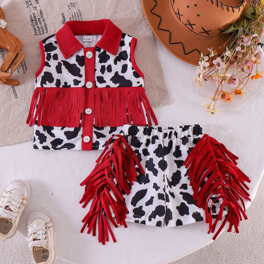 Kids clothing  cross-border new arrivalfashion spring & fallgirl sleeveless shirt + shortstwo-piece set