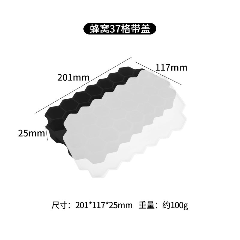 Freeze ice cube mold with lid silicone ice grids ice making film skull square ice maker cocktail ice ball film