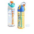 New sports water bottle for men and women, student outdoor portable water bottle, high-temperature resistant straw cup, plastic cup wholesale