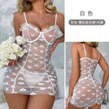 new european and american style sexy see-through lace dress set lingerie for women - cross-border e-commerce