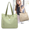 2023 fashion new arrival houndstooth canvas bag large capacity popular casual shoulder bag simple versatile tote bag for women