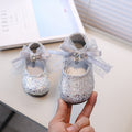 Girls' fashion rhinestone bow princess shoes,  spring/autumn new korean style children's soft sole leather shoes, performance shoes
