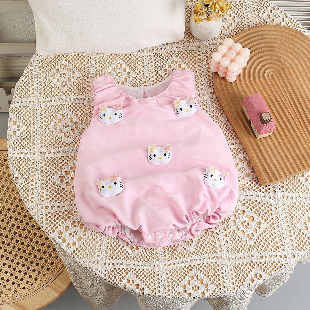 Summer newborn baby girl summer vest cute cartoon super cute hello kitty sleeveless romper