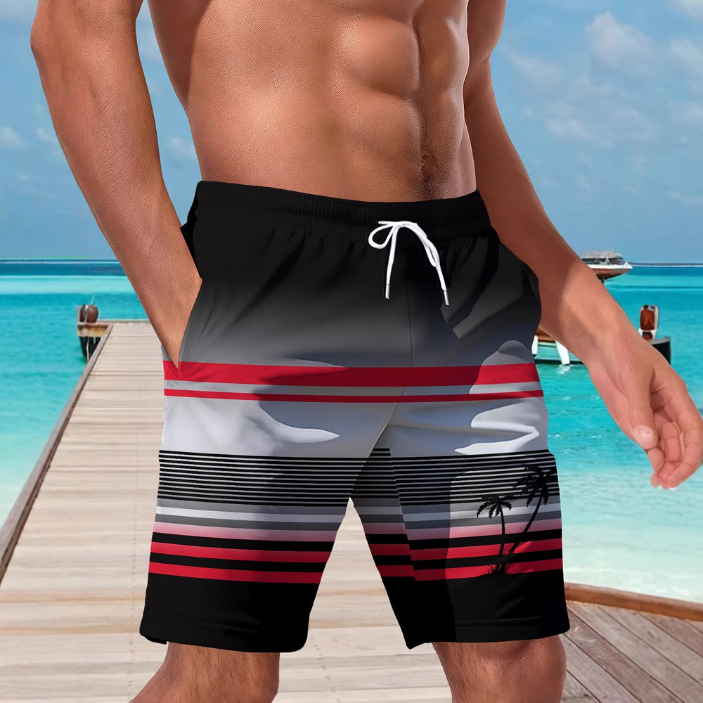 trending men's swim trunks, quick-dry swim shorts, casual athletic beach shorts, new european and american styles