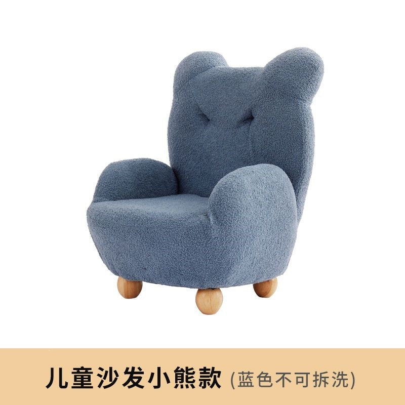 Kids sofa bear small sofa cute baby single cartoon seat mini lazy stool lambswool chair